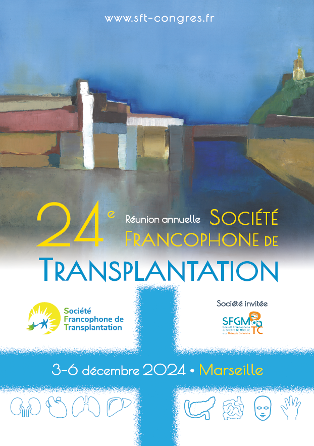 [ 🗓 J-1 mois] Congrès de la SFT du mardi 3 au vendredi 6 décembre !

📍 Marseille accueillera en décembre prochain l’ensemble des experts francophones du prélèvement et de la transplantation d’organes et de tissus dans le cadre de notre congrès annuel.

sft-congres.fr/bienvenue