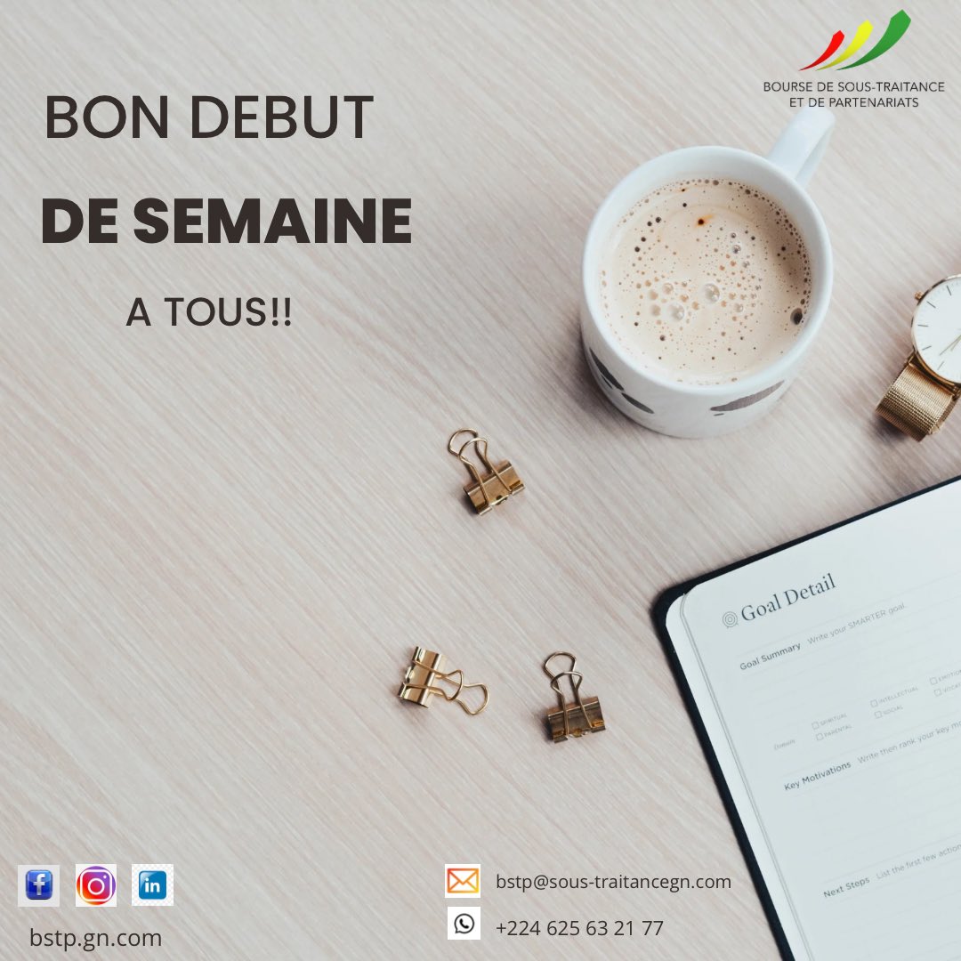 La BSTP, vous souhaite un excellent début de semaine!
#ContenuLocal #BSTPGN