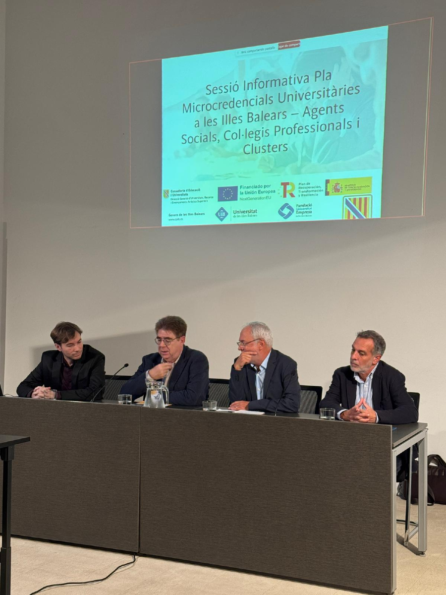 UIBTalent (@uibtalent) on Twitter photo La setmana passada, Ca n’Oleo va ser l'escenari de la presentació del projecte Microcreds, una iniciativa que ofereix #microcredencials universitàries per adaptar la formació a les necessitats del teixit empresarial i econòmic de les Illes Balears.
<a href="/UIBuniversitat/">Universitat de les Illes Balears - UIB</a>
<a href="/FUEIB/">FUEIB</a> La setmana passada, Ca n’Oleo va ser l'escenari de la presentació del projecte Microcreds, una iniciativa que ofereix #microcredencials universitàries per adaptar la formació a les necessitats del teixit empresarial i econòmic de les Illes Balears.
<a href="/UIBuniversitat/">Universitat de les Illes Balears - UIB</a>
<a href="/FUEIB/">FUEIB</a>