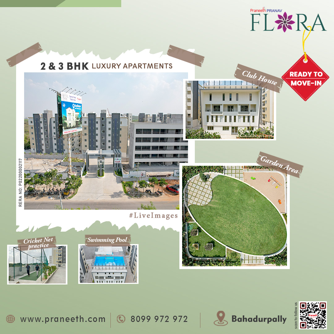 praneethgroup's tweet image. Step into a world of elegance with all the amenities you need at your doorstep.

🌐 : praneeth.com/praneethpranav…
☎️ : +91 8099972972
.
.
.
.
.
.
#PraneethGroup #PraneethPranavFlora #2bhkflats #3bhkflats #relestate #realestatehyderabad #luxuryapartments #hyderabadrealestate