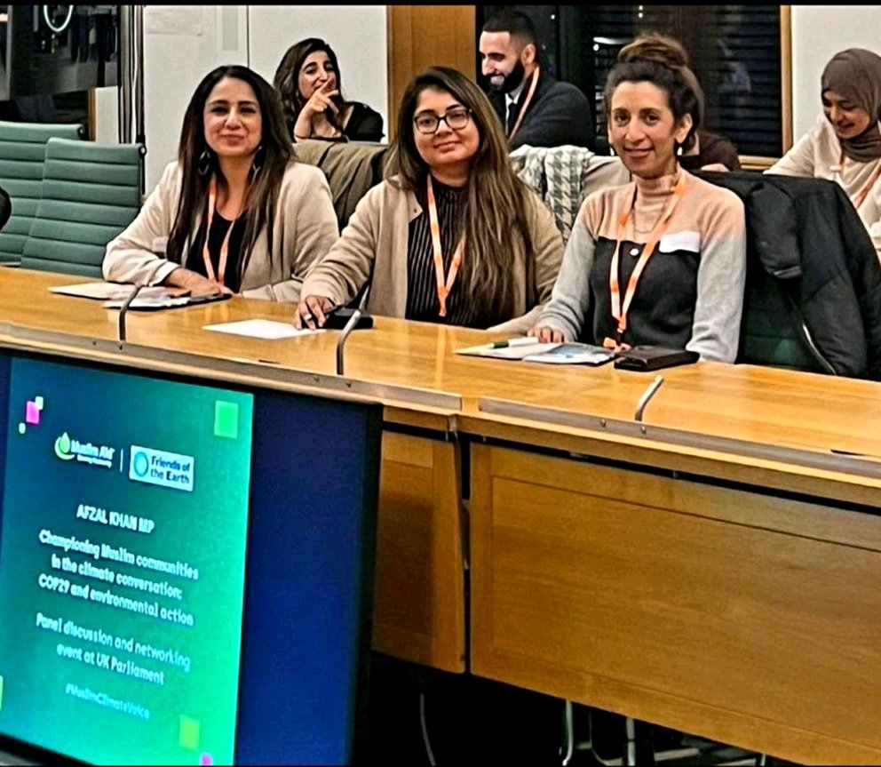Last week the team <a href="/TowardsInclusi1/">Towards Inclusive Environmental Sustainability</a> was invited to the event 'Championing Muslim communities in the climate conversation: COP29 and environmental action’ in the Houses of Parliament on 29th October,  jointly organised by <a href="/AfzalKhanMCR/">Afzal Khan MP</a>, Muslim Aid &amp; Friends of the Earth.