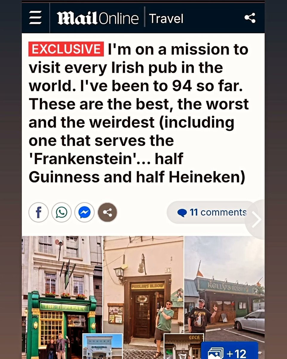 daltbot5000's tweet image. Last week, I spoke to the Mail Travel about all things Irish Pub, travel and made a faux pas about lizards. publicanenemy.com/2024/10/26/int…