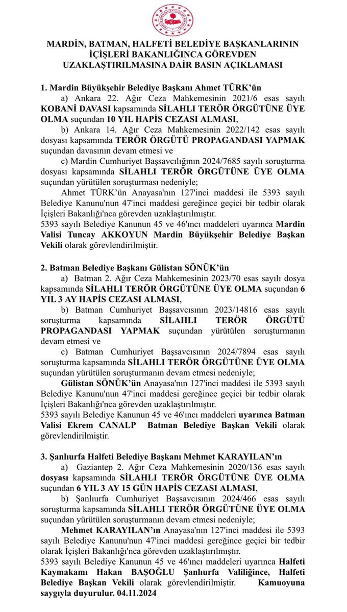 Mustafa Destici tweet media