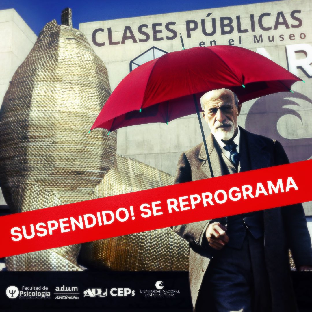 Las clases públicas programadas para hoy en el Museo Mar se suspenden por las malas condiciones climáticas. 
<a href="/unmdp/">Universidad Nacional de Mar del Plata</a>