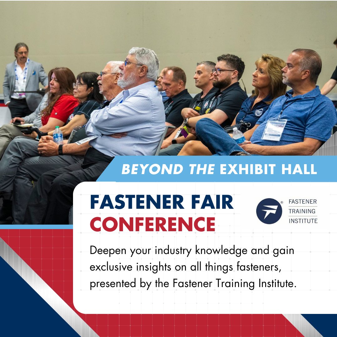 FastenerFairUSA (@fastenerfairusa) on Twitter photo Elevate your expertise at the Fastener Fair Conference, where transformative insights await beyond the exhibit hall. Curated by the Fastener Training Institute exclusively for Fastener Fair USA attendees, you’ll gain access to riveting insights that you won’t find anywhere else. Elevate your expertise at the Fastener Fair Conference, where transformative insights await beyond the exhibit hall. Curated by the Fastener Training Institute exclusively for Fastener Fair USA attendees, you’ll gain access to riveting insights that you won’t find anywhere else.