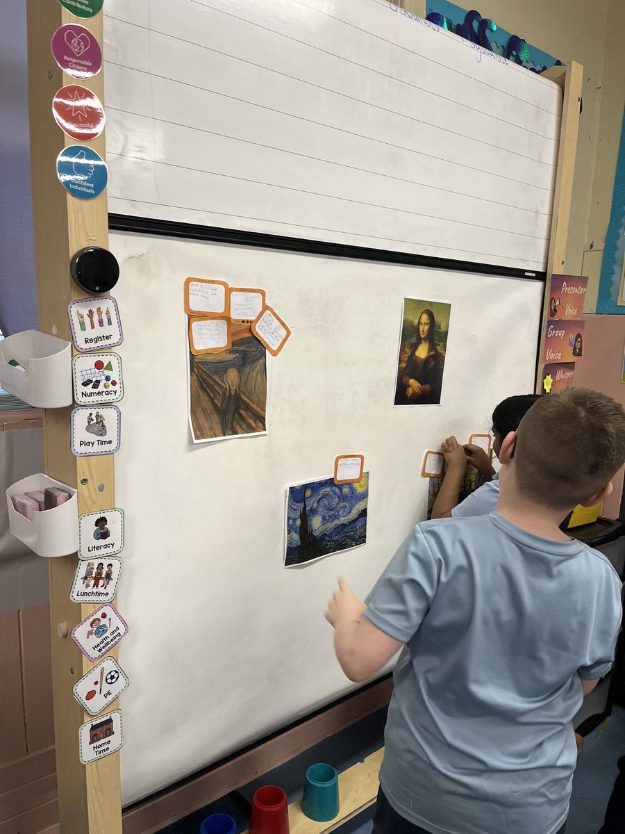 Today we looked at famous works of art and discussed the different emotions they make us think of. 😊😭🤣🥰🥺