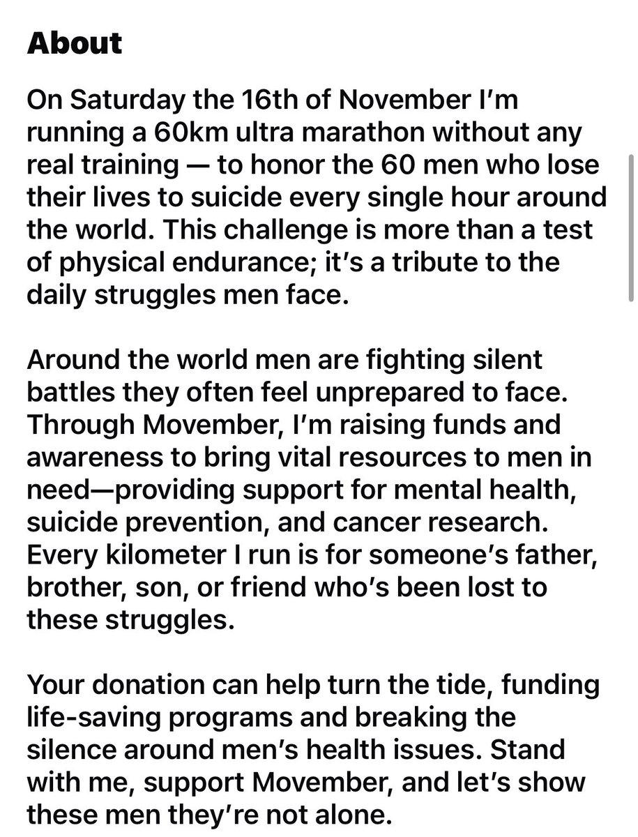 FcJovial's tweet photo. One of our lads is running a 60km Ultra marathon for mens mental health, any donations greatly appreciated and are going to a great cause. 👏@aaron_rob3rt5 
https://t.co/yvjgyPceS3 https://t.co/HBeu7DsoTk