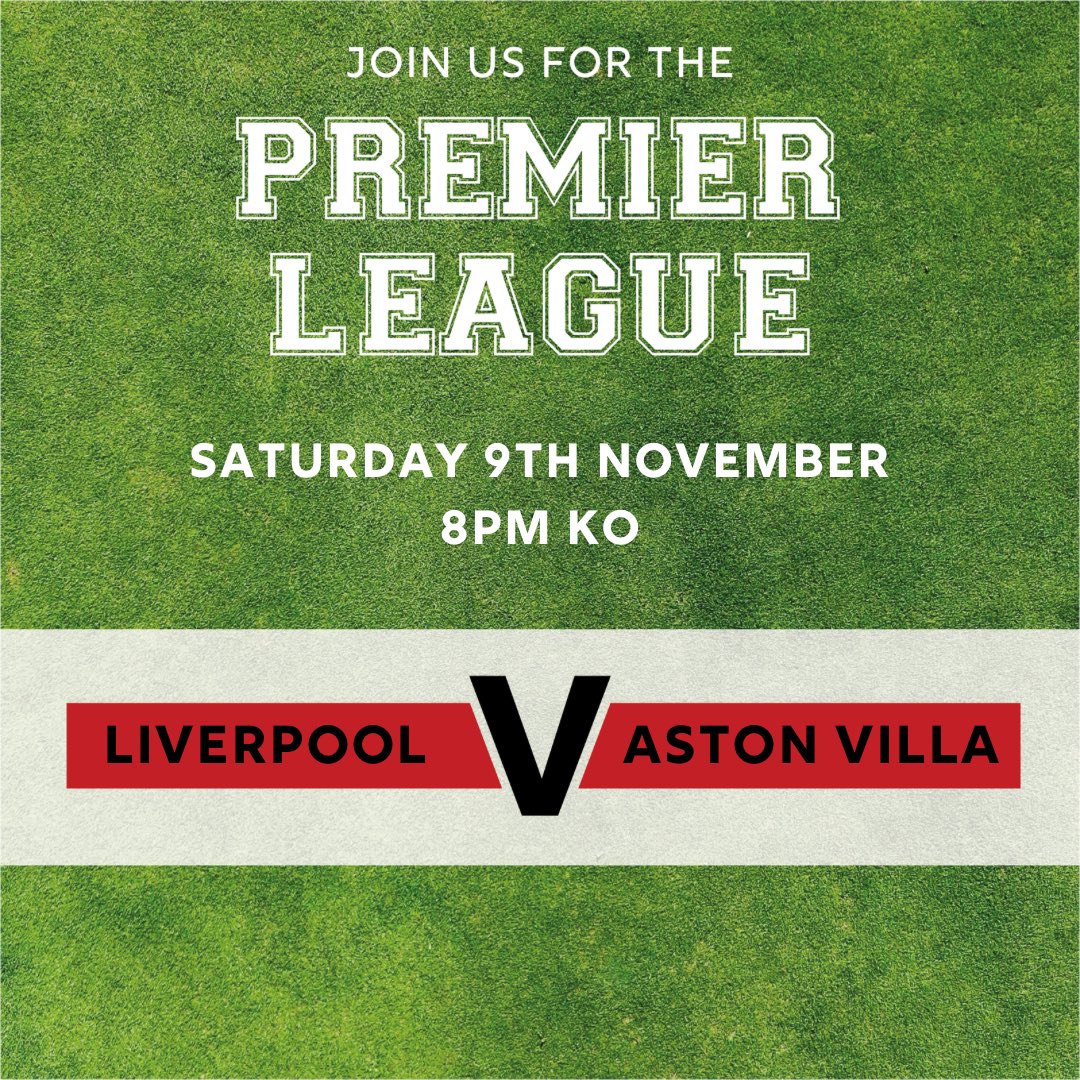LIVERPOOL v ASTON VILLA

Join us at the Bierkeller to experience all the excitement of the Premier League at Shooters Bar! 

⚽️ BIG SCREEN
⚽️ VIBRANT ATMOSPHERE 
⚽️ UNBEATABLE DRINK SPECIALS 

Book via our website (linked in our bio) to secure your table now. 🍻