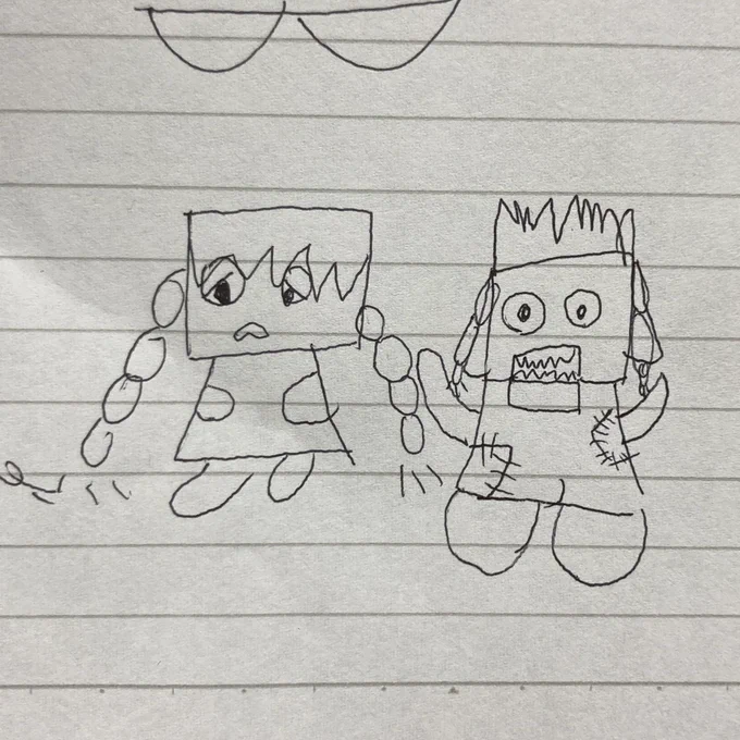 蘭たんの動画見ながら末っ子が描いたロストドール 