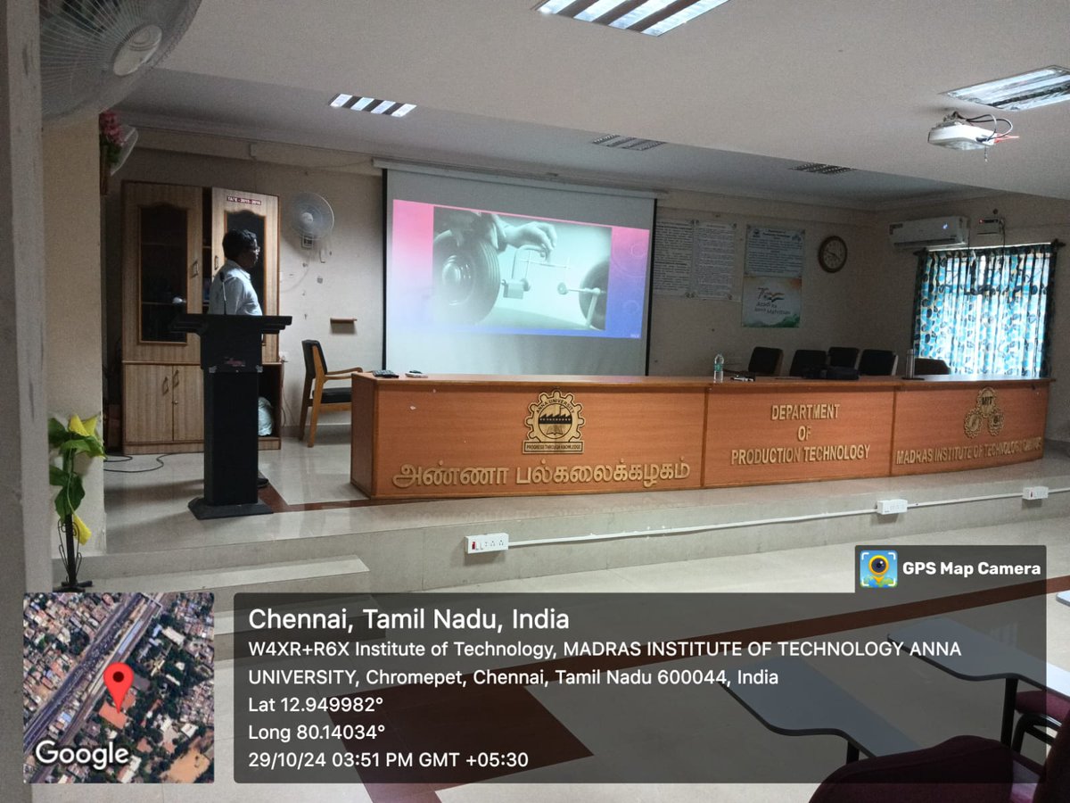 auvcochennai's tweet photo. On Oct 29, 2024, the #DPT, #MITCampus, #AnnaUniversity, hosted an enlightening session on the ‘New Product Development Process for Commercial Vehicles’ with esteemed speaker Mr. V. Murugan, #AshokLeyland (retd.) and MKB Consultancy. An invaluable learning experience for all! https://t.co/ugMtaAUlNq