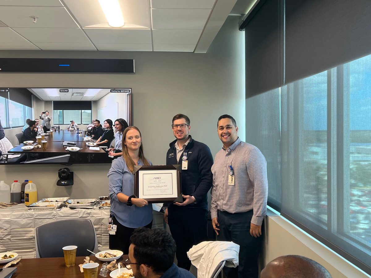 Congratulations to <a href="/JacqAndreozzi/">Jacqueline Andreozzi, PhD, DABR</a> on winning the ARRO educator of the year award, <a href="/NakashimaJustyn/">Justyn Nakashima, DO</a> on winning the clinical award, and to <a href="/JMBryantMD/">JM Bryant, MD</a> on winning the leadership award! 💪🏽💥<a href="/JessicaFrakesMD/">Jessica Frakes</a> <a href="/SA_Rosenberg/">Stephen Rosenberg, MD</a>
