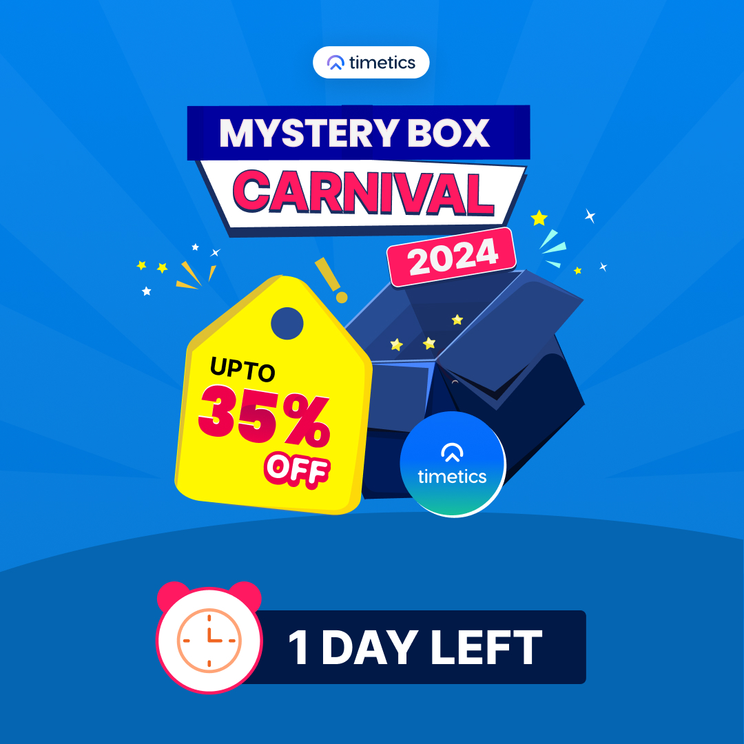 gotimetics's tweet photo. It’s your final chance to join the Mystery Box Carnival deal on #Timetics, the ultimate appointment booking solution! 📅 🎁

Get 35% OFF now on the Life-Time Deal 👉https://t.co/5FsjgqG2Q5

#SaaS #Meetings #Scheduling #Bookings #Appointments #BookingSolutions https://t.co/uZYL4MgDiM