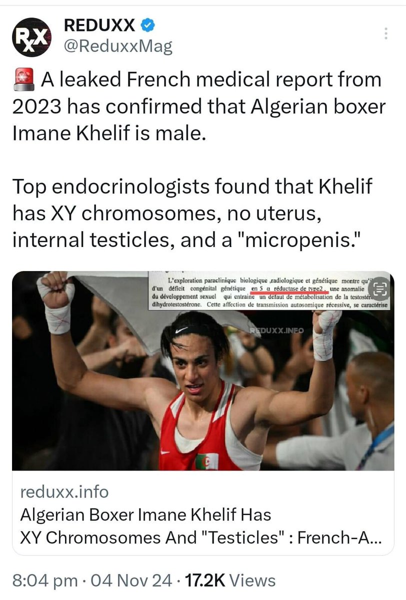 I lost friends over this. 

reduxx.info/algerian-boxer…