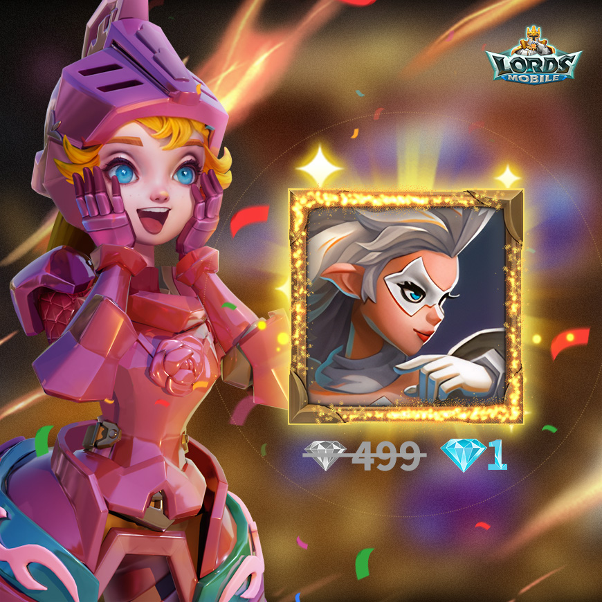 "Brilla con fuerza en la oscuridad, como una estrella" ⭐

😍 ¡La radiante [Estela] ha debutado como avatar en Lords Mobile y ya está disponible por tan solo 1 diamante! Consíguelo ya y deslumbra a todo aquel con quien te cruces.