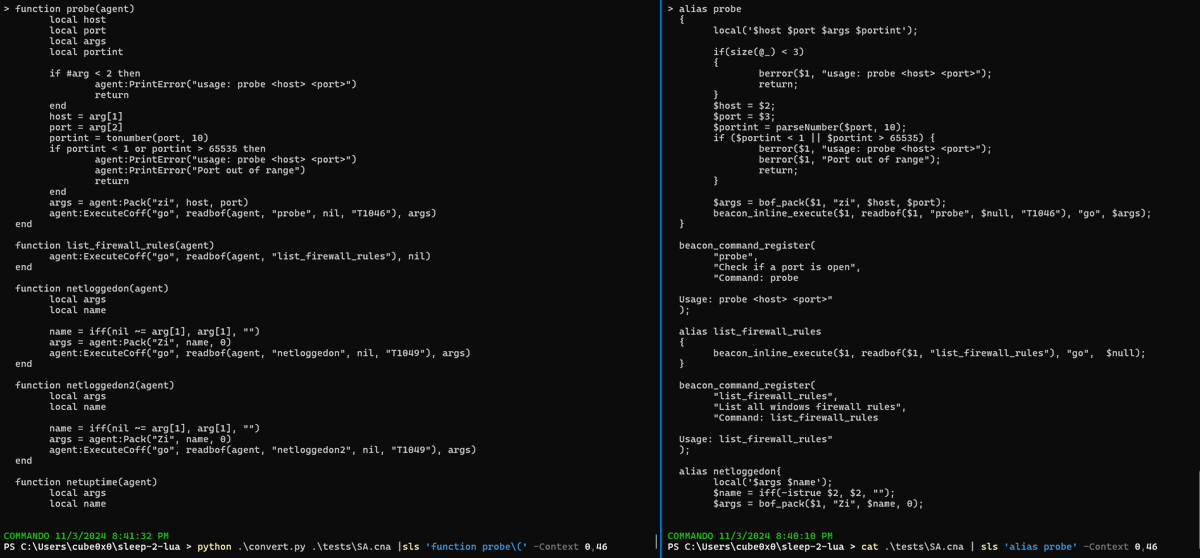 cube0x0's tweet image. I have received a few questions about reusing existing open-source and in-house BOFs in 0xC2 so I am leaving it here for visibility.
Yes the 0xC2 Windows agent has a backward-compatible layer so you can reuse your existing object file tools after converting the Sleep script to…