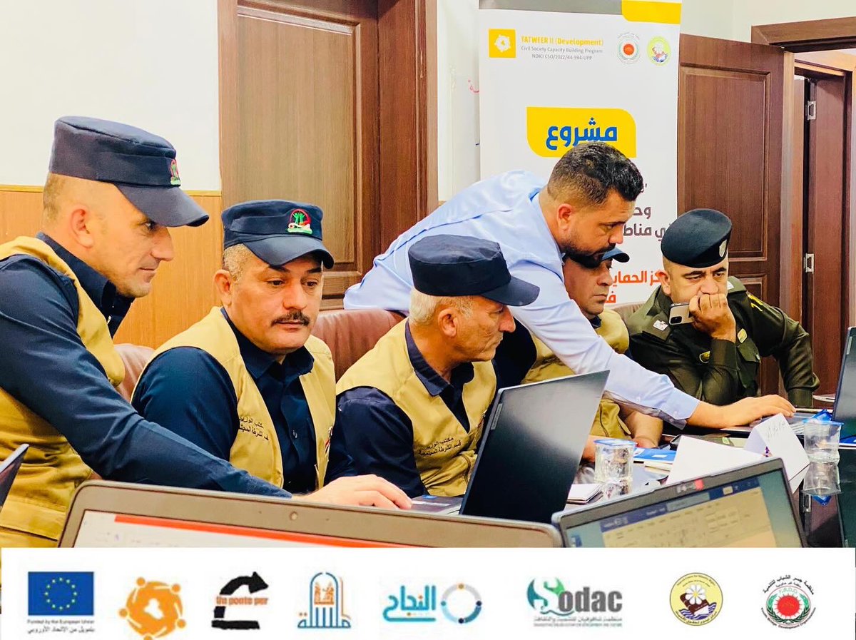 YouthBridgeDev1's tweet photo. Youth Bridge Organization and Nineveh Center for Minority Rights conduct a second training workshop to develope Sinjar and Til-Afar Community Police skills to better serve the local community. Within @Tatweerll and with support of  @IraqUpp &amp; #EU https://t.co/jZIaB5WLYG