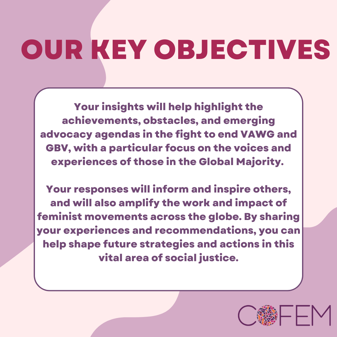 🌟 Feminist voices matter! Join our research to highlight how movements across the Global Majority are driving policy change to end #VAWG &amp; #GBV. 
Your voice can shape the future! ✊ #EVAWG #EndGBV  🔗docs.google.com/forms/d/e/1FAI…