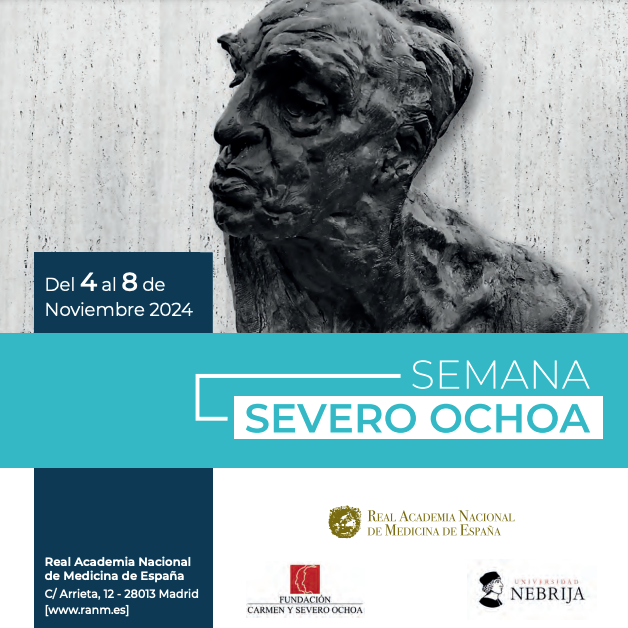 Nebrija's tweet photo. Desde hoy y hasta el próximo 8 de noviembre conmemoramos el legado de uno de nuestros científicos más insignes. Celebramos la I #SemanaSeveroOchoa en colaboración con la @ranm_es, la Fundación Carmen y Severo Ochoa y la @SEBBM_es: https://t.co/T91RQaod21 https://t.co/tKZn5G8DS8