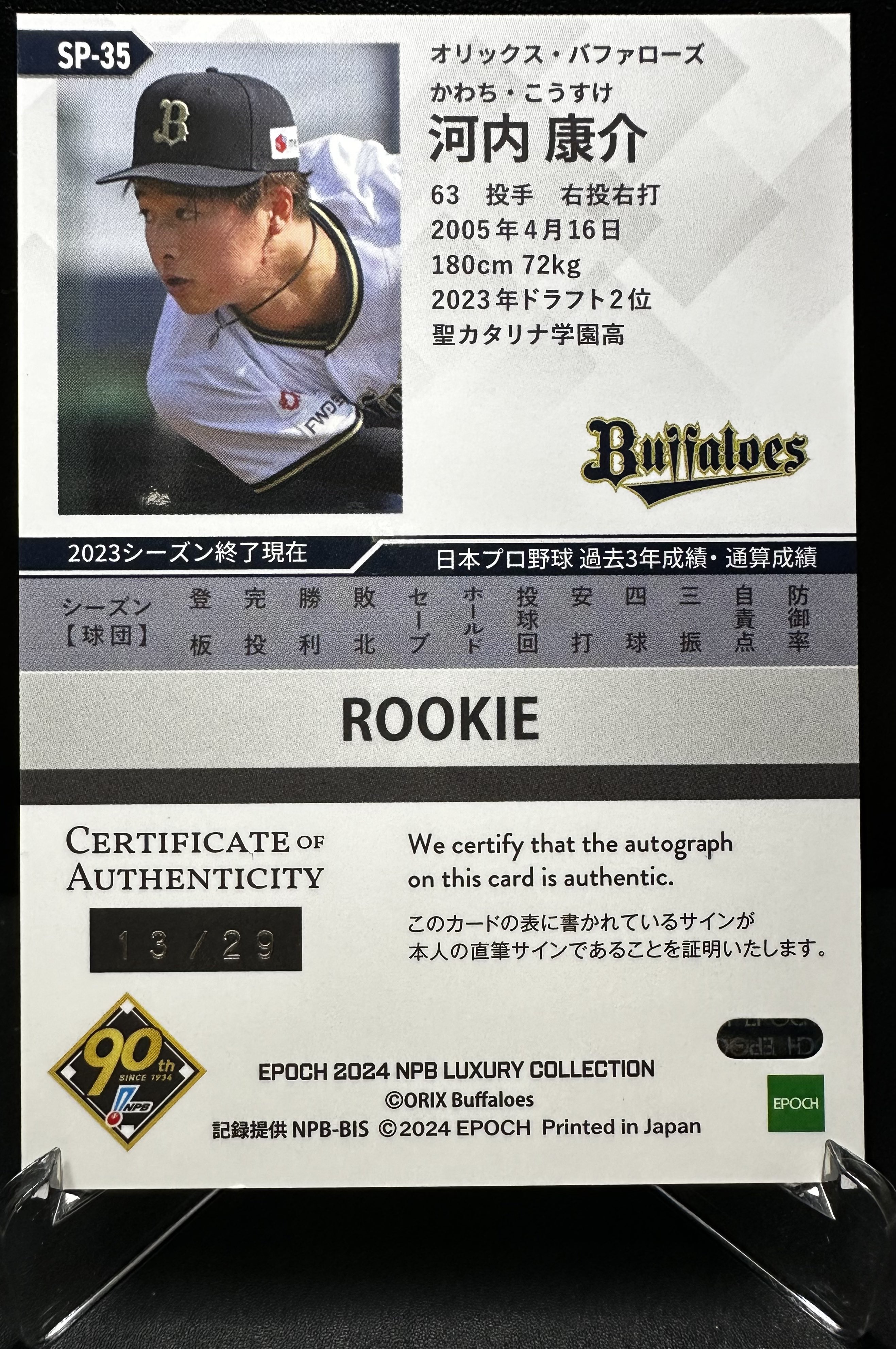 BBM 2024 Glory 阪神タイガース 大山悠輔 直筆サインカード