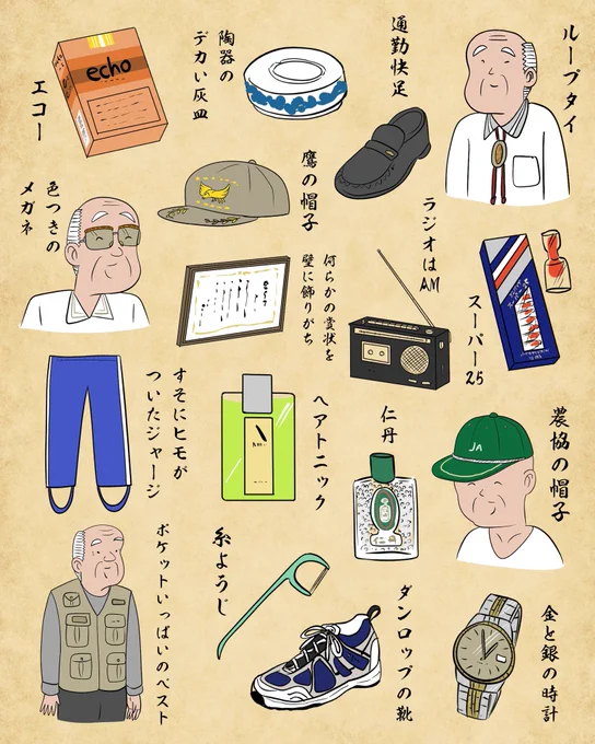 おじいちゃんの愛用品あるある 