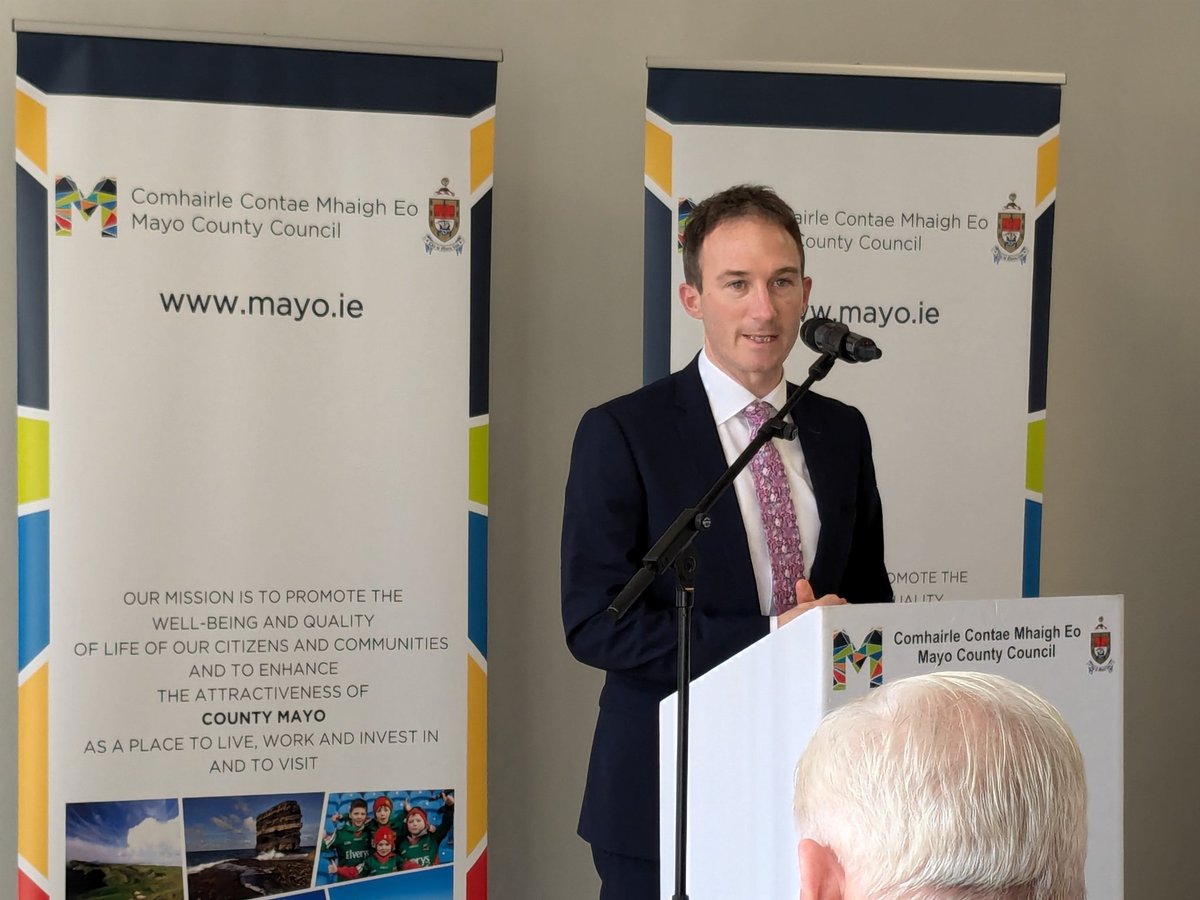 Pictured speaking at the opening of IQ Ballina is Minister of State <a href="/Alan_Dillon/">Alan Dillon</a>