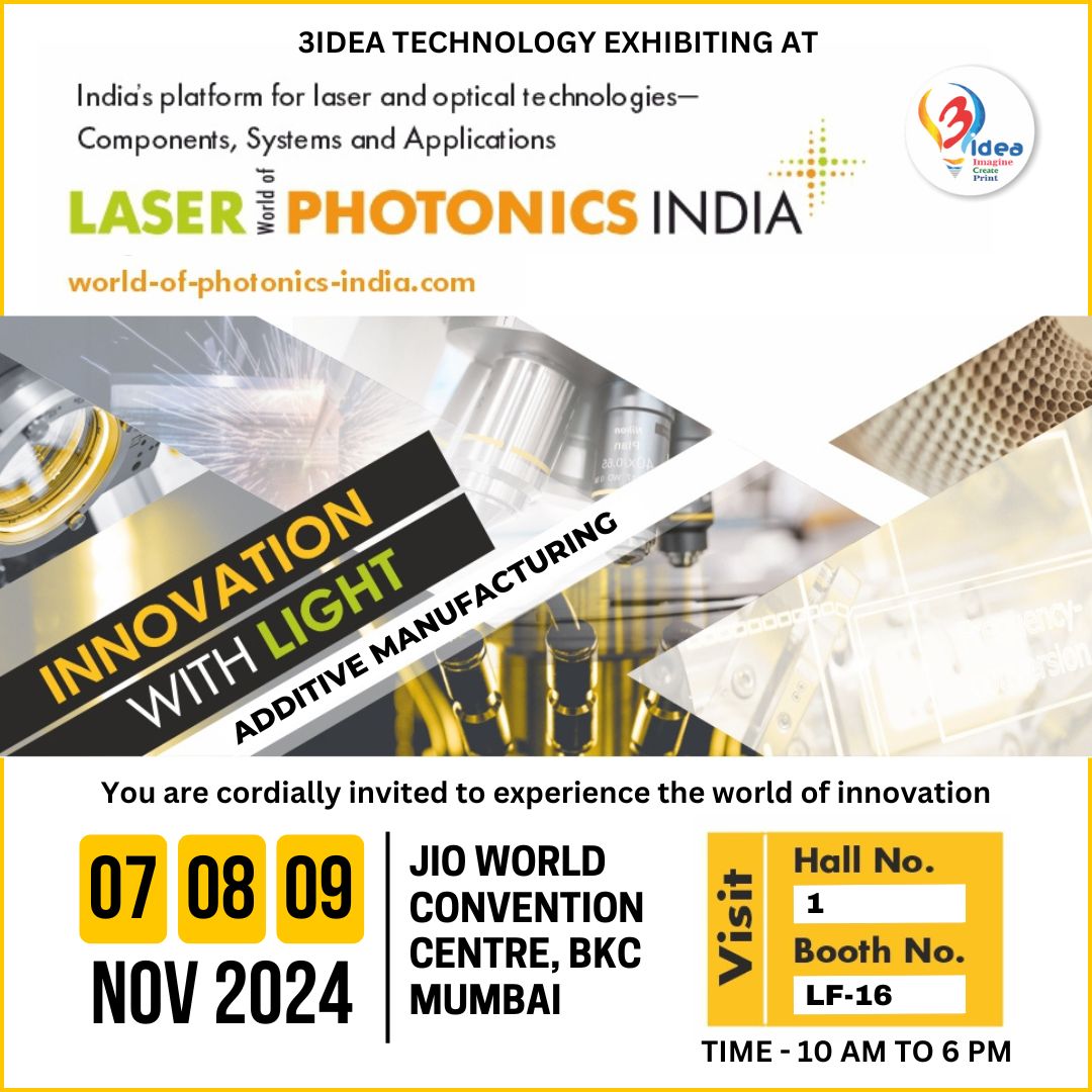 3ideatechnology's tweet image. 3IDEA Technology is proud to exhibit at Laser World of Photonics India 2024.

🗓 Dates: 7th - 9th November 2024
📍 Venue: Jio World Convention Centre, BKC, Mumbai
🔎 Hall: 1 | Booth: LF-16
⏰ Time: 10:00 AM - 6:00 PM
#innovationwithlight #3IDEA #laserWorldofphotonics