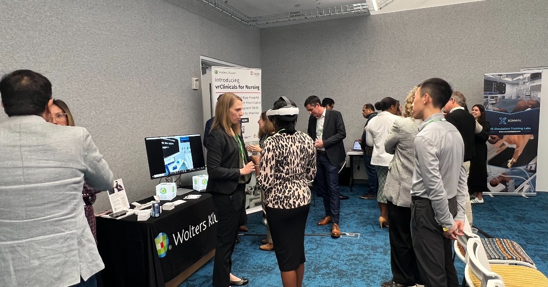 wkhealth's tweet image. Last week, we had the honor of being invited to the @Meta offices to demo #VRClinicals for Nursing. Our own Sam Moyer was joined by Kaitlyn Picard from the@UofR to chat about rolling out VR for students and faculty. #Metaforwork #MetaforEDU #MetainnovationdayNYC @NursingCenter