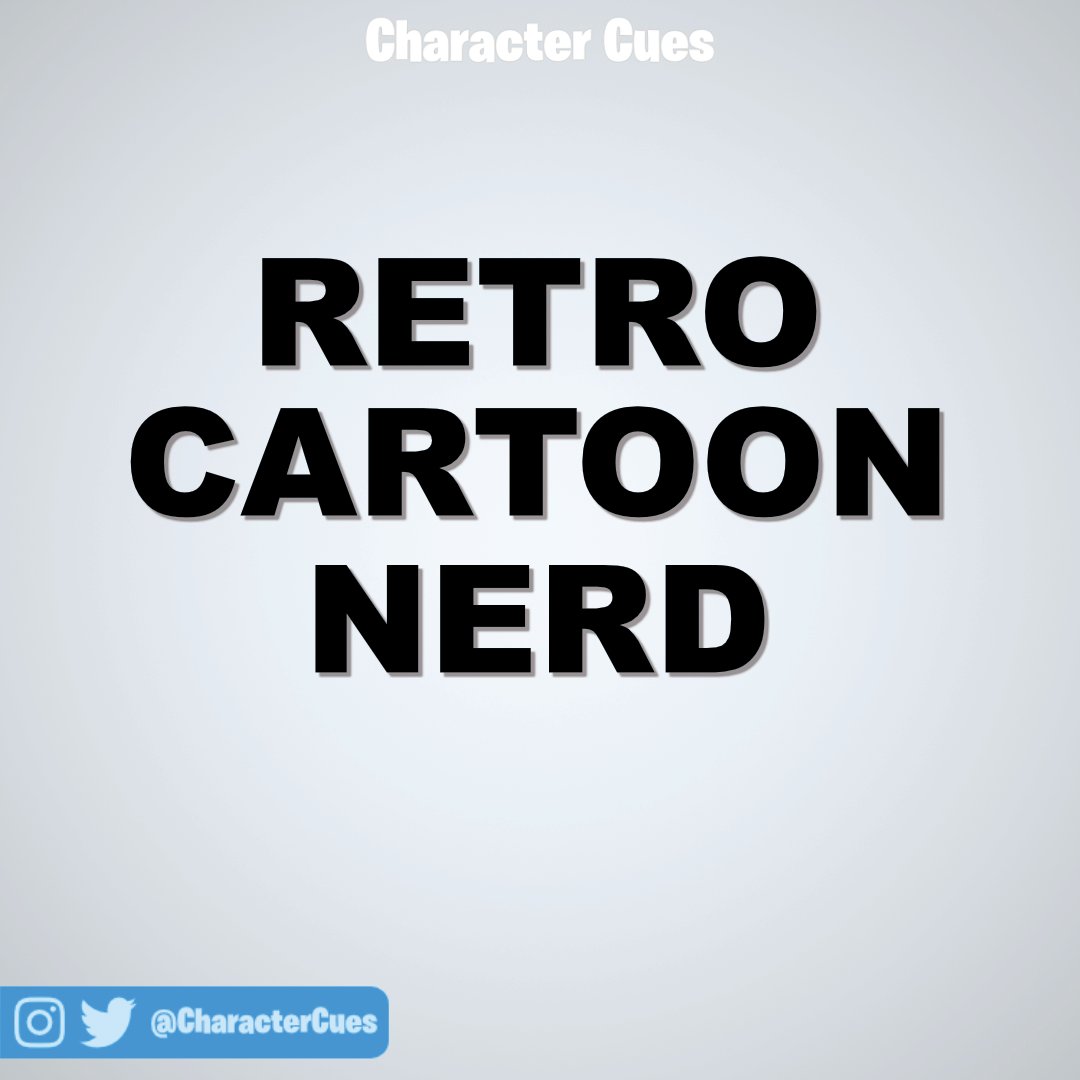 A quirky, bespectacled nerd, with slicked-back hair and suspenders. They stumble through life with gadgets, clumsily solving problems with charm and innocence. #Retrovember