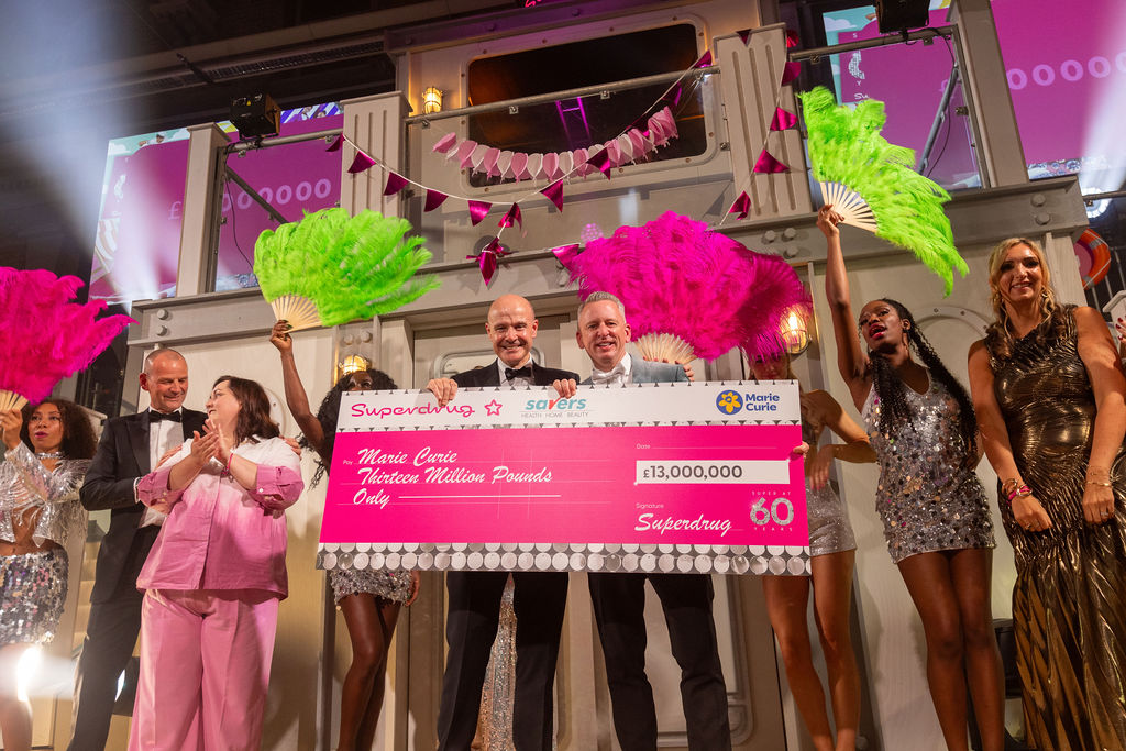 mariecurieuk's tweet image. We&apos;re excited to share the Superdrug SuperCruise Charity Ball this weekend raised enough money to take our partnership fundraising total to an incredible £13 million raised for Marie Curie. 👏 

A big thank you to @superdrug and Savers for all your support. 🎉
