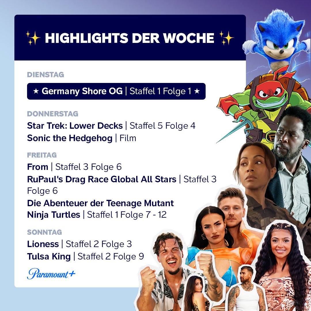 ParamountPlusDE's tweet photo. Woche gerettet: Die OGs sind back!
#WochenHighlights #ParamountPlusDE #ParamountPlus https://t.co/a5M9SGqL0g