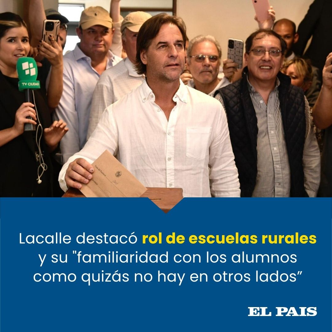 elpaisuy's tweet photo. El presidente Luis Lacalle Pou destacó el rol de las escuelas rurales que tienen “ese no sé qué que es distinto, esa familiaridad con los alumnos como quizás no hay en otros lados”.  https://t.co/hZCYsBml83 https://t.co/38MvhG7BZZ