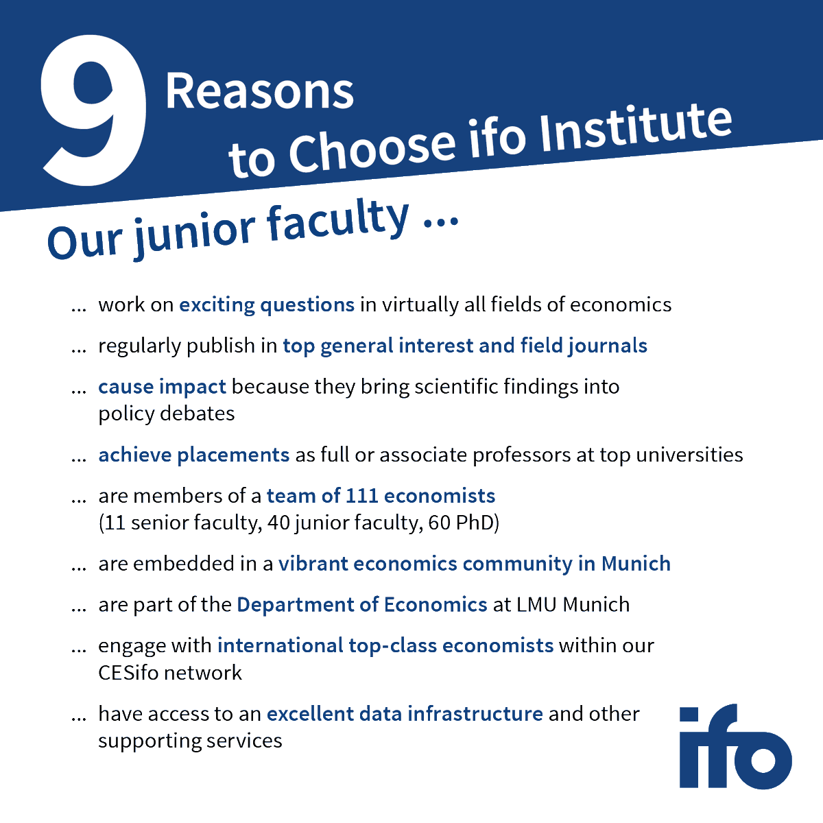 Ready to advance your research career? 🌍🚀 We're hiring #Postdocs in #Munich &amp; #Fürth!
Fields:
🔹 Econ of Education
🔹 Labor Econ
🔹 Public Econ &amp; Pol Econ
🔹 Big Data Econ
🔹 Public &amp; Behavioral Econ
📝 Apply by Nov 24: lnkd.in/dKUxhU-b
<a href="/CESifoNetwork/">CESifo</a> <a href="/SarahNecker/">Sarah Necker</a>