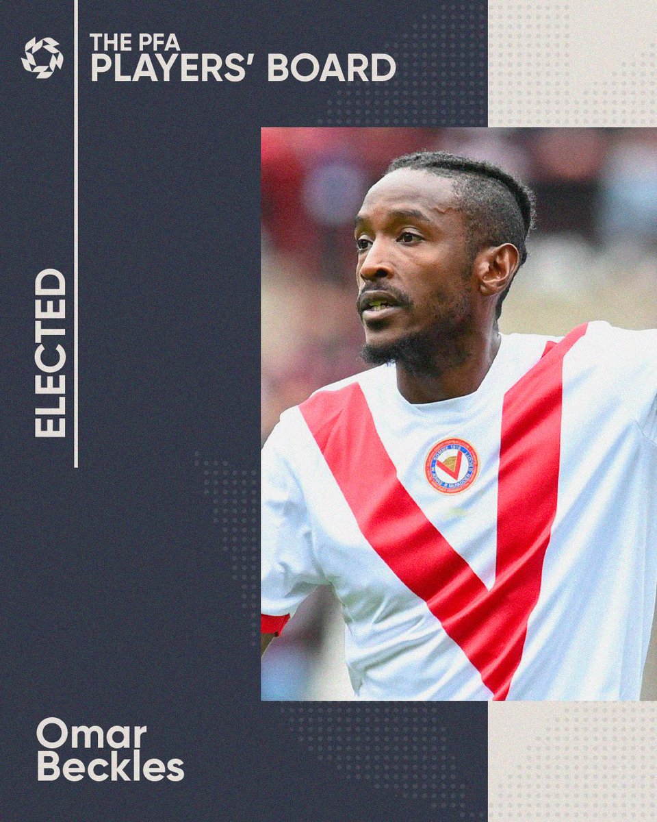 Congratulations, <a href="/BecklesOmar/">Omar Beckles</a>. 

Elected to the PFA Players’ Board ✅
