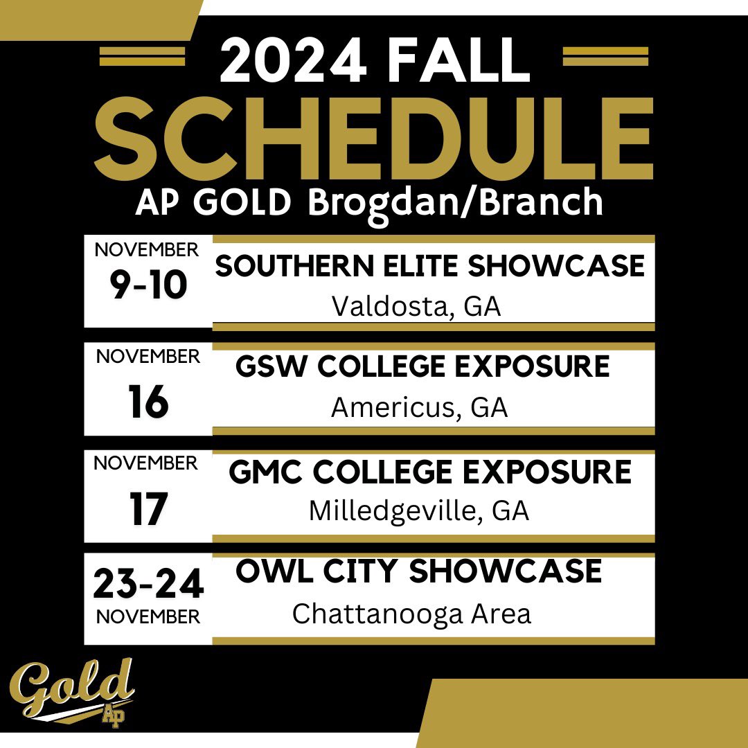 APBrogdonBranch's tweet photo. Fall Schedule!! https://t.co/8wI0jskMqc