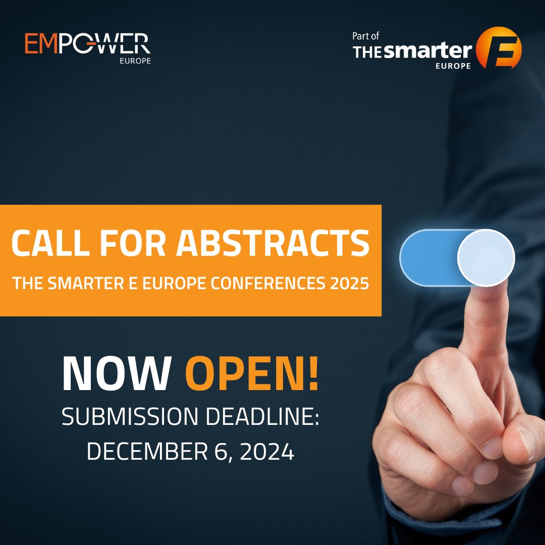 GEODE (@geode_eu) on Twitter photo 📢Do you have new research results or innovative projects that you would like to present to a professional audience? Then help shape the program of <a href="/TheSmarterE/">The smarter E</a> Europe Conferences 2025 and submit your abstract!
🗓 Submit your abstract by December 6: bit.ly/40rN8IU 📢Do you have new research results or innovative projects that you would like to present to a professional audience? Then help shape the program of <a href="/TheSmarterE/">The smarter E</a> Europe Conferences 2025 and submit your abstract!
🗓 Submit your abstract by December 6: bit.ly/40rN8IU