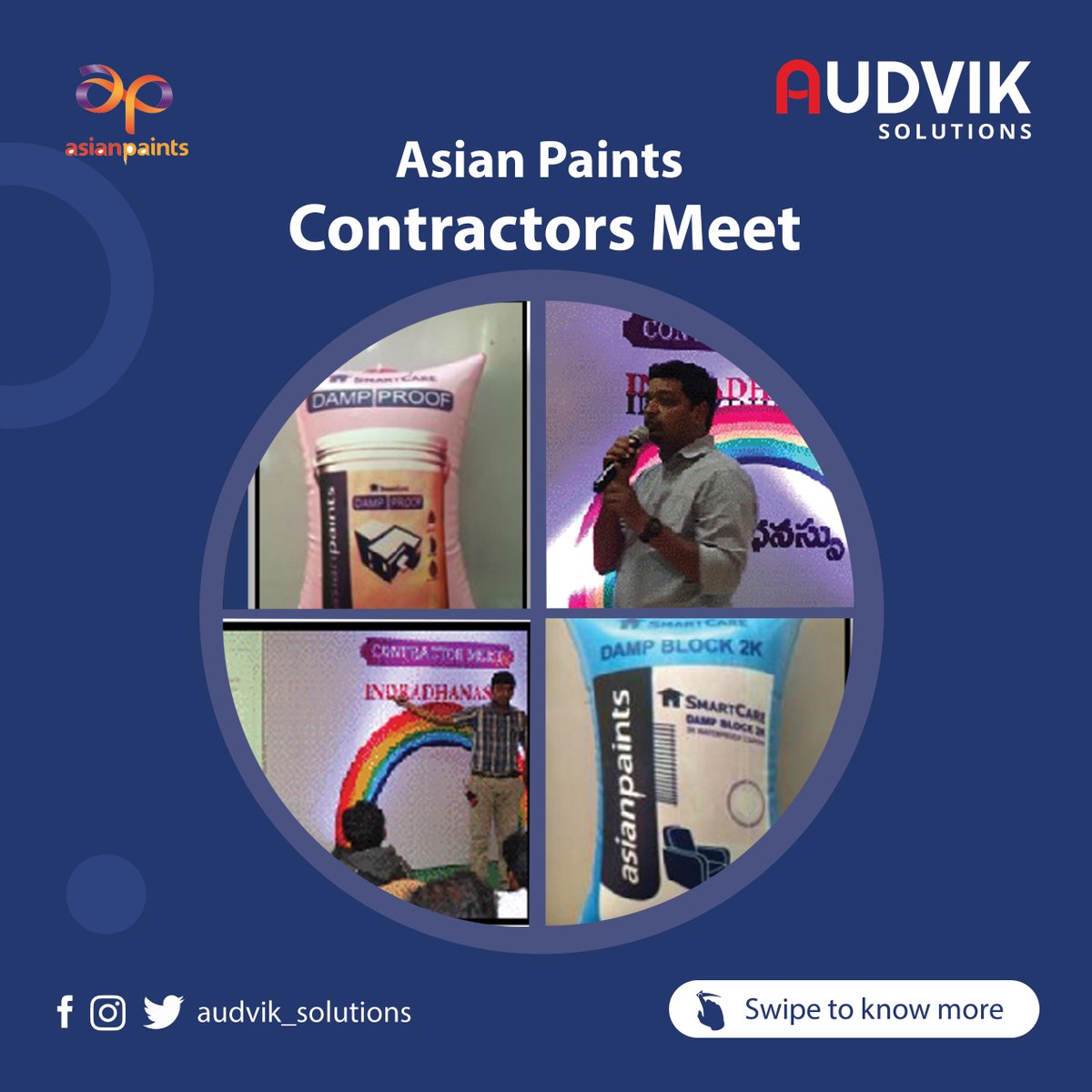 audvik_sol's tweet photo. Asian Paints Contractors Meet by Audvik Solutions to network and explore innovative products!
#AsianPaints #ContractorsMeet #AudvikSolutions #Networking #PaintingIndustry #BusinessGrowth #Innovation #Partnerships
2m https://t.co/KAGcoaksYz