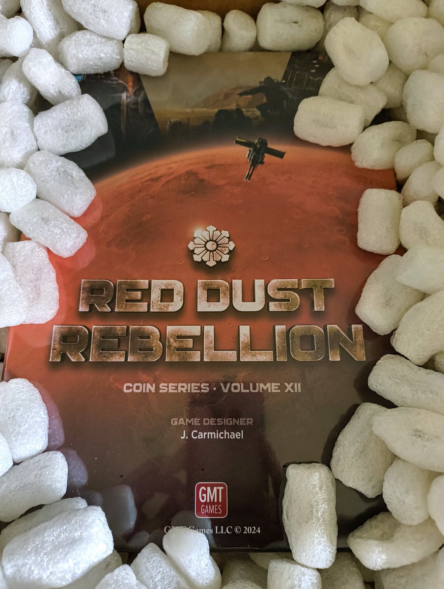 PCaproens's tweet photo. Arrival of the long-awaited Red Dust Rebellion from @gmtgames. This beast of a COIN will undoubtedly provide many beautiful and exciting gaming experiences! Can't wait to dive in. https://t.co/E38mkEo87G