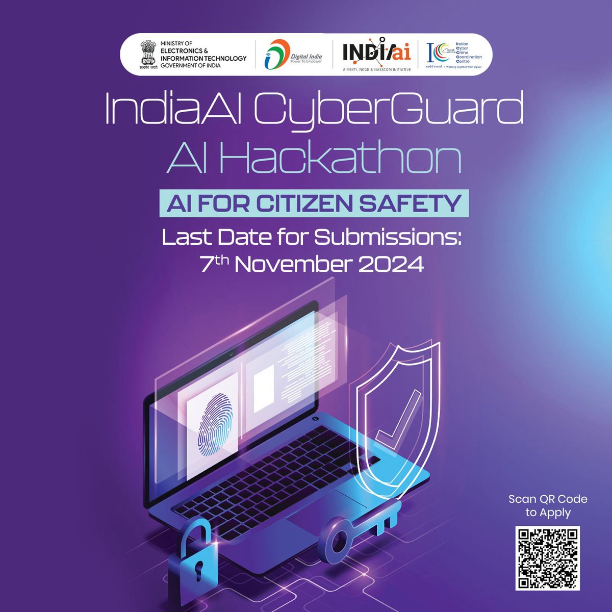 Calling all innovators! It’s time to tackle cyber threats head-on. Join the #IndiaAICyberGuardAIHackathon and be part of securing Digital India. 

Apply Now 👉 indiaai.gov.in/article/ai-for…

#Hackathon #TechInnovation #AIChallenge #WomenInTech #AIforGood #CyberSecurity #IndiaAI