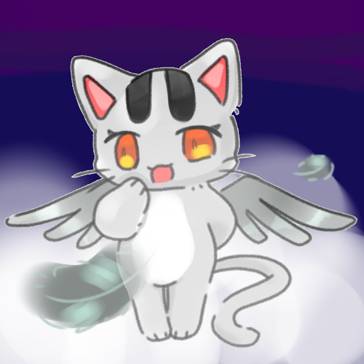 スマホ描きで小学生の頃作ったオリキャラです