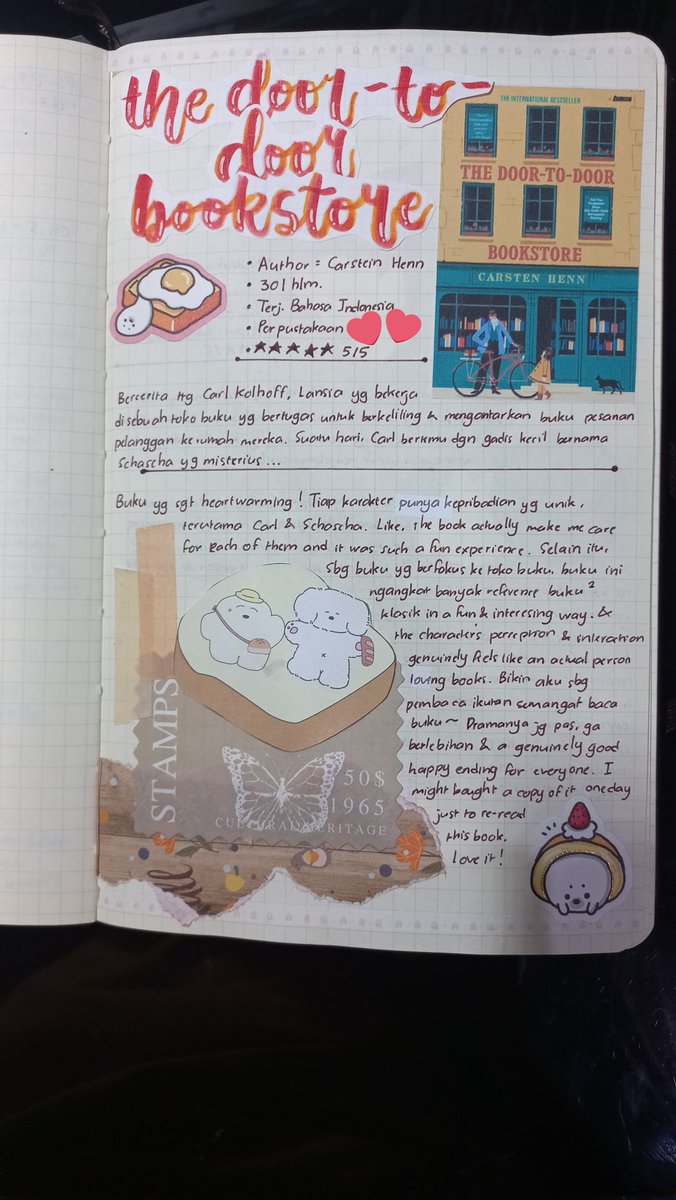maruluvscheese's tweet image. Nyoba bikin journal spread review buku buat healing abis nugas~ 

#bookreview #reads #journalspread #journaling #RurusBookSpread🦭