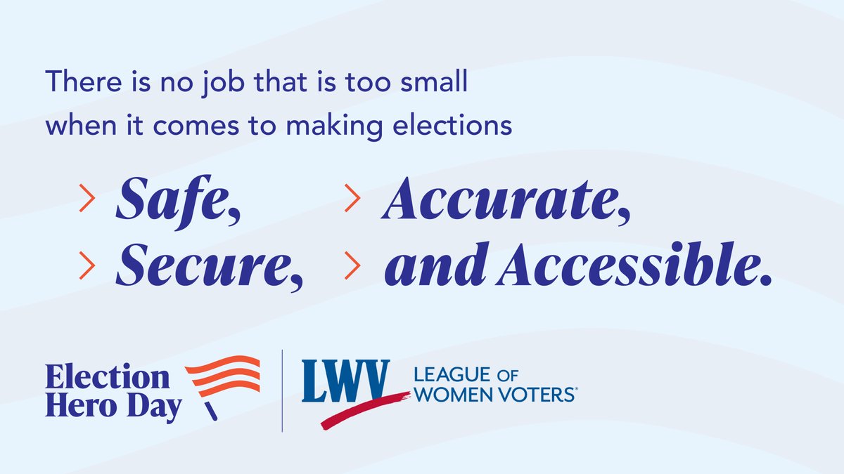Today we celebrate Election Hero Day to recognize the tireless commitments election teams &amp; poll workers make to keep our democracy running. Thank you! 
#ThankYouElectionHeroes @ElectionHeroDay