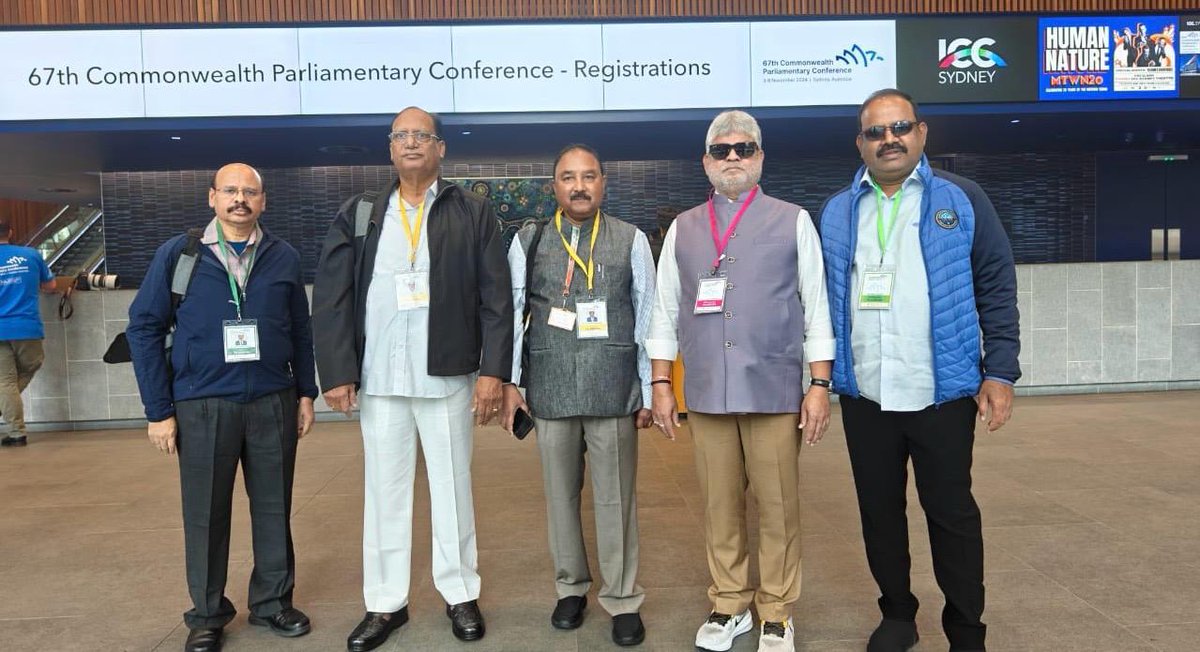 GpkOfficial_'s tweet image. నవంబర్ 4,2024
సిడ్నీ, ఆస్ట్రేలియా

67వ కామన్వెల్త్ పార్లమెంటరీ అసోసియేషన్ (CPA) కాన్ఫరెన్స్ జరిగే ఇంటర్నేషనల్ కన్వెన్షన్ సెంటర్ (ICC), సిడ్నీకి చేరుకుని రిజిస్ట్రేషన్ చేసుకున్న తెలంగాణ లేజిస్లేచర్ బృందం.

#gaddamprasadkumar #vikarabad #vikarabadmla #Telangana #AssemblySpeaker