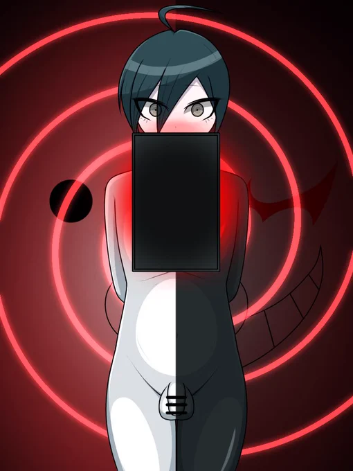 ※男キャラ前に作った素体でDRV3のsihrくん描きました。久々の絶望スーツ+洗脳。 