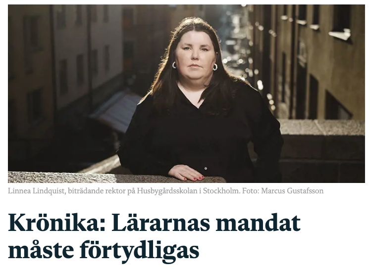 ”Det går alldeles utmärkt att fostra elever till demokratiska medborgare utan att ge dem inflytande över undervisningen eller skolans organisation”, skriver <a href="/rektor_linnea/">Linnea Lindquist</a> Lindquist.

skolledaren.se/aktuellt/nyhet…