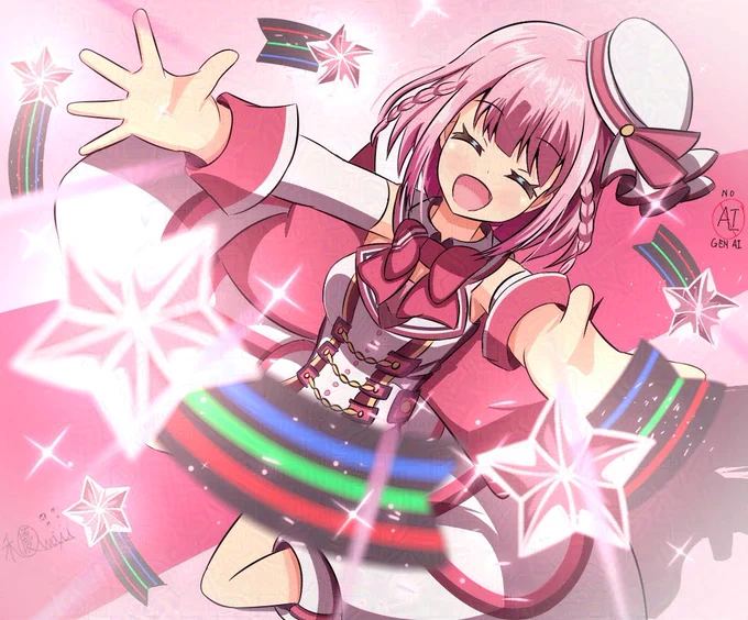 #いい推しの日全世界の皆さん、オンゲキの(実質的)主人公である星咲 あかりさん、及びASTERISMの皆を推すのです...(なんで3枚中2枚水中なのかっていうツッコミは置いといてください 