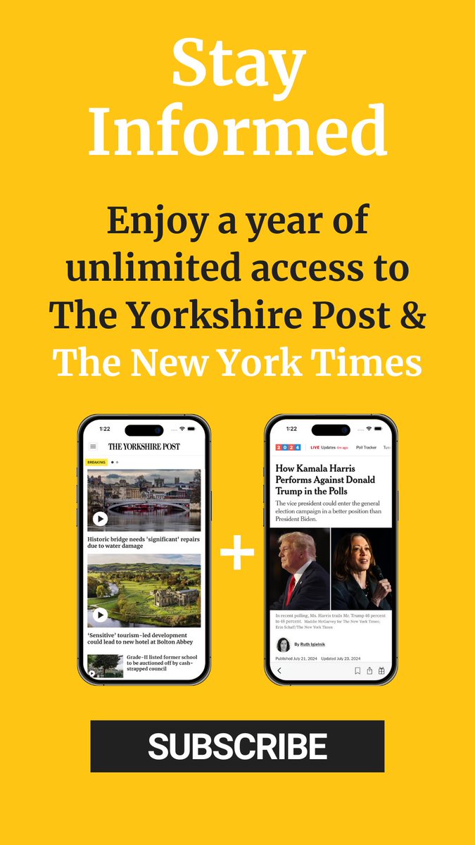 Did you know if you subscribe to <a href="/yorkshirepost/">The Yorkshire Post</a> you also get complimentary access to The New York Times? Buy our annual subscription package &amp; enjoy our award-winning journalism plus everything The New York Times has to offer. 
Subscribe here: yorkshirepost.co.uk/subscriptions