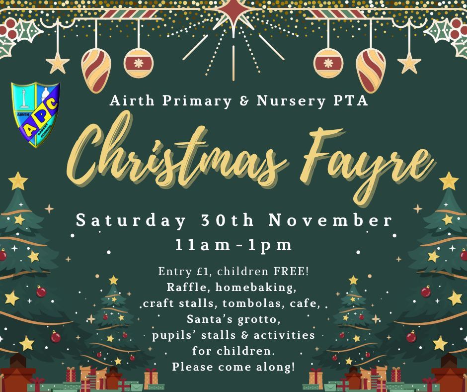 @AirthPC (@airthpc) on Twitter photo On FRIDAY 22ND NOVEMBER we will be holding a NON UNIFORM DAY. Pupils can bring in donations of bottles (e.g. wine, bath foam) and teddies/similar that they don't play with any more. These will stock our Bottle & Teddy Tombolas at the Christmas Fayre. <a href="/airthprimary/">Airth Primary School</a> <a href="/AirthNursery/">Airth Nursery</a> On FRIDAY 22ND NOVEMBER we will be holding a NON UNIFORM DAY. Pupils can bring in donations of bottles (e.g. wine, bath foam) and teddies/similar that they don't play with any more. These will stock our Bottle & Teddy Tombolas at the Christmas Fayre. <a href="/airthprimary/">Airth Primary School</a> <a href="/AirthNursery/">Airth Nursery</a>