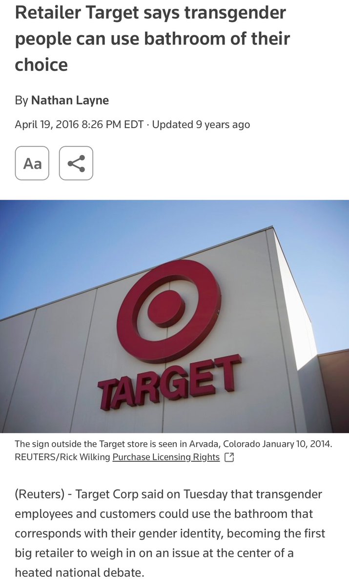 juliecbarrett's tweet image. What was your “wake up moment?” 

For me, it was Target allowing men into women’s restrooms and dressing rooms in spring of 2016. 

I was a single mom, my youngest were 10 year old twin girls at the time. We frequented Target and sometimes I’d wait outside the bathroom while a…