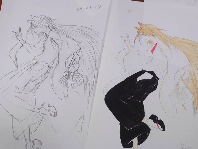 これで最後!2009年らしい ちゃんと日付書いてるからいつの絵か分かっていいね