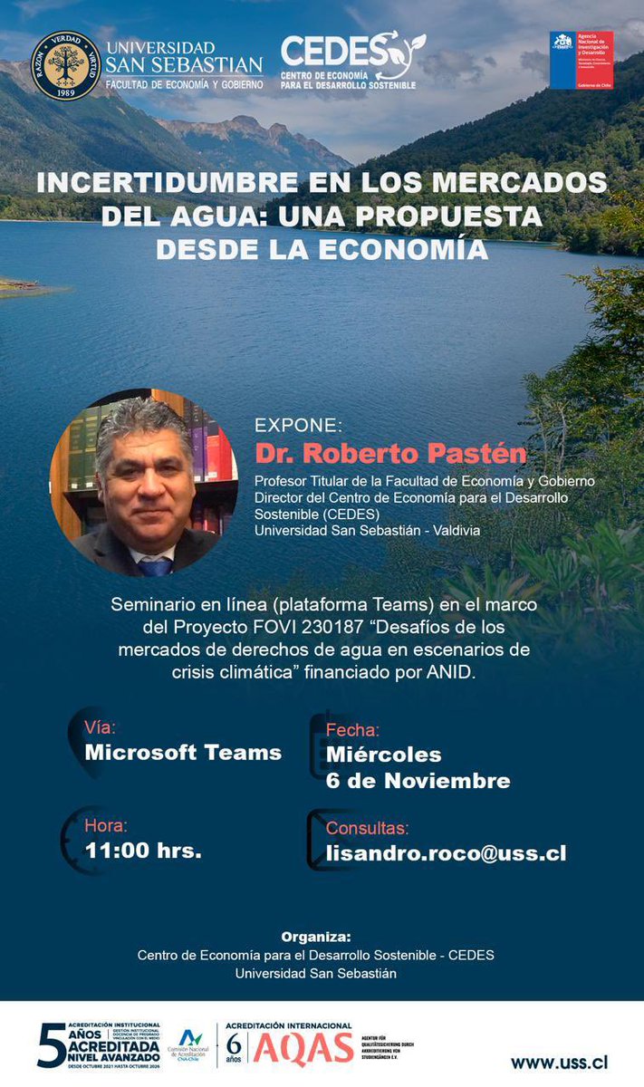 Este miércoles nuevo seminario de proyecto FOVI <a href="/CEDES_USS/">CEDES</a> <a href="/VRID_USS/">Investigación USS</a> Link: events.teams.microsoft.com/event/70232a5b…